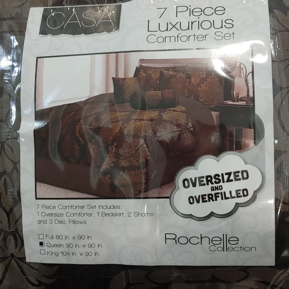 CASA Rochelle Collection-7 Piece Comforter Set - Picture 1 of 3